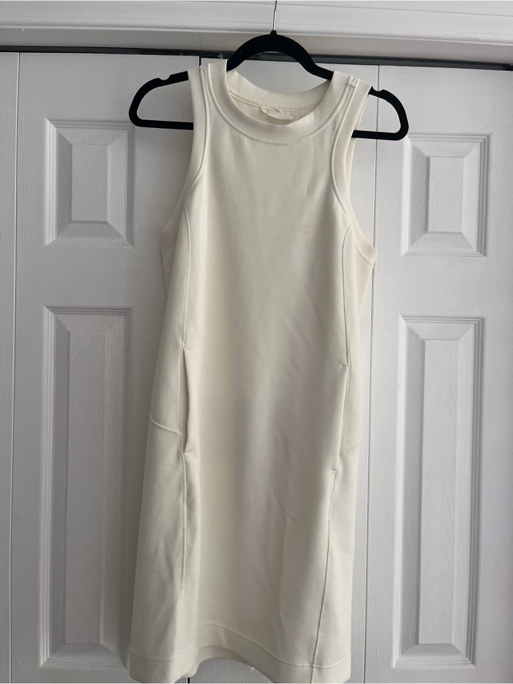 Lululemon cream scuba minidress, size 8.